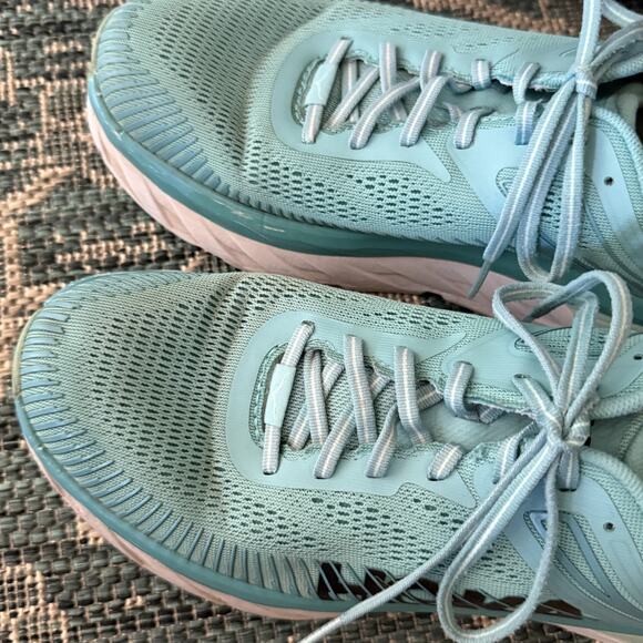 Hoka One One Bondi 7 Shoes Womens Size 10.5 Blue Mesh Athletic Running Cushion - Picture 8 of 10